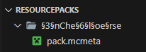 vscode with pack.mcmeta